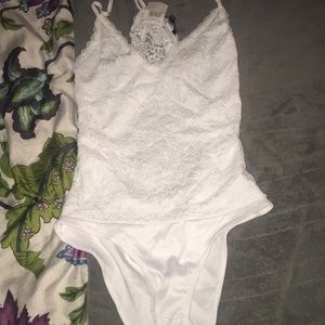 Lace back out body suit